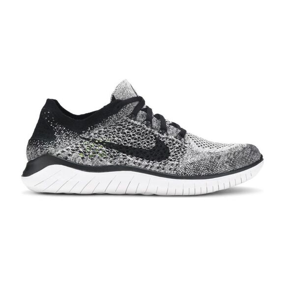 Nike Free Rn Flyknit 2018 Moon Particle Black Sneakers Shoes Size 7.5 - Picture 1 of 8